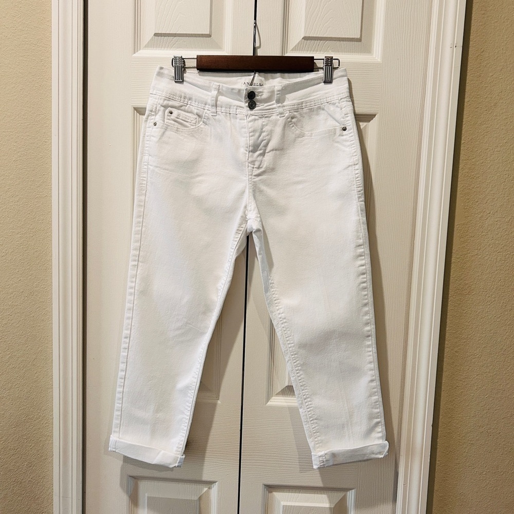 ANGELS Everflex Curvy Skinny Capri Jeans | White | Size 6 / 28 - Picture 2 of 4